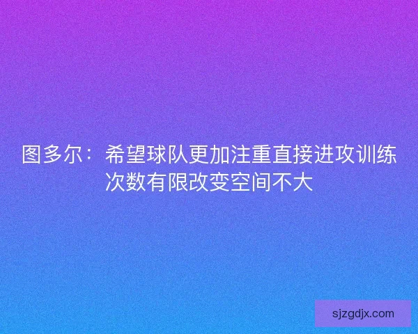 图多尔：希望球队更加注重直接进攻训练次数有限改变空间不大