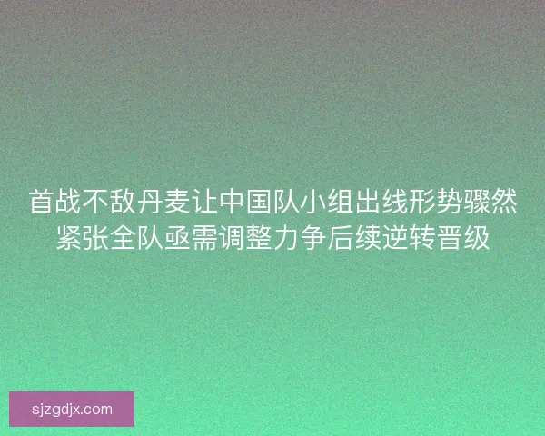 首战不敌丹麦让中国队小组出线形势骤然紧张全队亟需调整力争后续逆转晋级